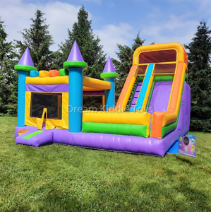 Château gonflable sautant extérieur blanc de videur avec la maison de rebond de ventilateur avec l'amusement gonflable de jouets de glissière pour la partie - Product Image 5