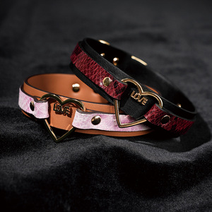 Collier ras-du-cou en PU motif serpent multicolore avec anneau cœur LOVE, modèle X656 pour femme – Nouveauté très prisée pour le commerce international - Product Image 2