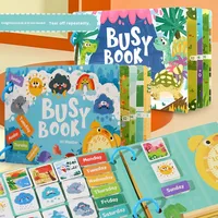 Buku Stiker Karton Tenang Bertema Pendidikan Dini Anak Usia Dini, Buku Papan Edukatif Anak, Kerajinan Tangan