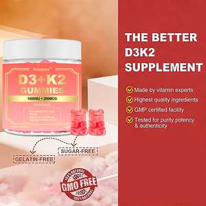 Integratori in Gommose OEM Private Label al Gusto Naturale di Pesca con Vitamina <span class=keywords><strong>D3</strong></span> 10000UI, K2 200MCG, Calcio, Magnesio e Zinco - Product Image 5