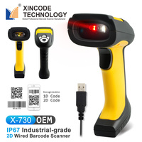 Xincode Alat Tulis Industri Tahan Air IP67 OCR MRZ Laser CMOS Barcode Scanner Genggam USB Kertas Pembaca Kode Pemindai Tcp/Ip