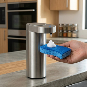 Distributeur automatique de savon liquide pour salle de bain, sans contact, à capteur infrarouge intelligent, en acier inoxydable 304 de luxe, fabrication originale, OEM - Product Image 3