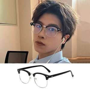 Gafas Unisex Ovaladas de Media Montura con Filtro de Luz Azul, Lentes Planas, Material AC 3016, Origen Taizhou - Product Image 3