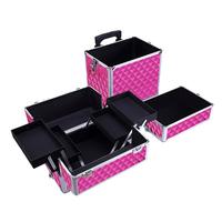 Valise à roulettes professionnelle 3 en 1 pour le maquillage, grande valise à tiroirs, chariot à ongles, valise de voyage pour cosmétiques