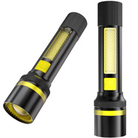Lampe torche LED COB rechargeable à haute puissance, étanche IP67, solaire, portable pour le camping, batterie AA 1200mAh