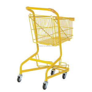 Водонепроницаемая Тележка для покупок в супермаркете с 3-дюймовым полиуретановым колесом, металлическая пластиковая конструкция и сетка для влажной среды - Product Image 3