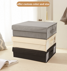 Bán buôn 2025 có thể gập lại vải lưu trữ Hộp Tùy chỉnh hình chữ nhật tủ quần áo quần áo tổ chức có nắp đậy - Product Image 2