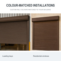 Fenêtre à volet roulant en aluminium extrudé, durable, avec revêtement en poudre, pour villa, hôtel, entrepôt, magasin, dimensions personnalisées