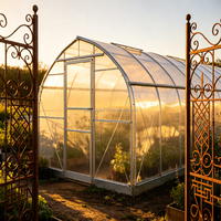 Serre agricole multi-chapelles à faible coût en film PE, structure en acier galvanisé, durée de vie de plus de 15 ans, système de ventilation