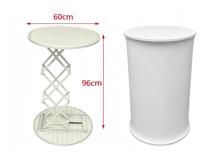 Comptoir d'exposition portable en tissu tendu plastique, avec logo personnalisé imprimé, pour foire du travail et réception – Approvisionnement direct usine