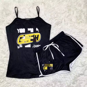 S-5XL 8 Size Summer Women Snack Printed Sleepwear Two Piece <strong>Pajamas</strong> <strong>Booty</strong> <strong>Shorts</strong> Sets - Product Image 3