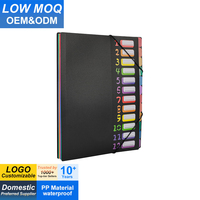 Classeur à languettes extensibles Rainbow Tab, 24 pochettes, format A4, organisateur durable, séparateurs en plastique résistants à l'eau pour la maison et le bureau
