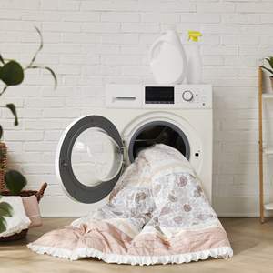 Ensemble de couettes à imprimé floral DB 9 pièces 100% percale de coton Style simple pour mariage à la maison-Disponible en tailles King Super King - Product Image 4