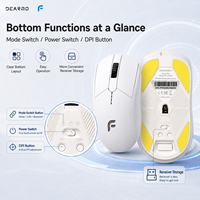 Souris de jeu sans fil FPW en gros, capteur PAW3335, 16000 DPI, RGB, rechargeable, ergonomique, programmable, souris d'ordinateur OEM