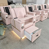 Sillón de Pedicura de Alta Calidad en Cuero Verde, Sillón de Manicura de Lujo con Masaje Eléctrico, Muebles de Salón, Sillón de Spa para Pies Dai Ling