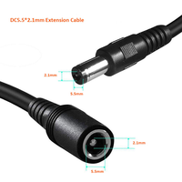 DC-Stromkabel 5,5mm *2,1mm/ 5,5*2,5mm Hohlstecker auf Abisoliertes und Verzinntes DC-Kabel Geeignet für CCTV