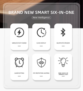 ลำโพงอเนกประสงค์ 6-in-1 พร้อมจอแสดงผล LED แสดงเวลา อุณหภูมิ ที่ชาร์จไร้สาย ไฟกลางคืน และนาฬิกาปลุก - Product Image 6