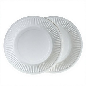 <span class=keywords><strong>Assiette</strong></span> <span class=keywords><strong>en</strong></span> <span class=keywords><strong>carton</strong></span> blanc de qualité alimentaire 6/7/9 pouces avec logo personnalisé et couleur personnalisée - Product Image 1
