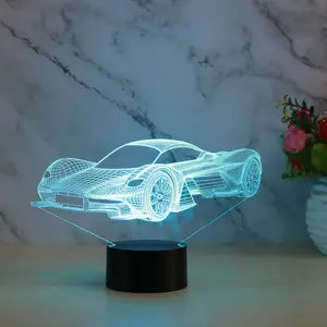 Customized Pattern Creative 3D Illusion Anime Lamparas Acrylic Table Desk Base LED Christmas Lamp Kid's Room Decor Night Light