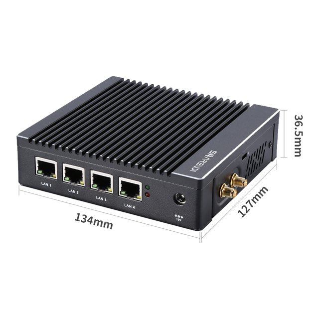 SHAREVDI N3700 4 LAN Pfsense Firewall Barebone Mini Pc Network Server