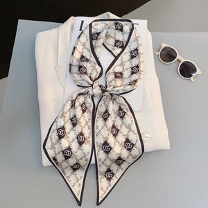 Écharpe d'été pour femmes à la mode et élégante pour <span class=keywords><strong>Amazon</strong></span> Best-seller Bandeau <span class=keywords><strong>en</strong></span> polyester avec nœuds élégants et lettres imprimées - Product Image 5