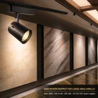 Luz LED COB de Alta Calidad OEM de 20W 25W, Foco Cilíndrico para Riel, Regulable, para Iluminación Interior de Tiendas
