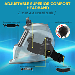 TRQ 2 capteur d'arc large ombre 4/9-13 TIG/MIG/ARC <span class=keywords><strong>masque</strong></span> de soudeur personnalisable phare <span class=keywords><strong>LED</strong></span> assombrissement automatique casque de soudage solaire - Product Image 5