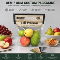 Sacs refermables à fermeture éclair en PET et CPP de qualité alimentaire, imprimés par gravure personnalisée, pour l'emballage de légumes et de fruits, vente en gros
