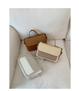 IStapromo Gifts Women's Shoulder Bag Fashion Splicing Color Contrasting Postman Bag Crossbody Bag - Product Image 4