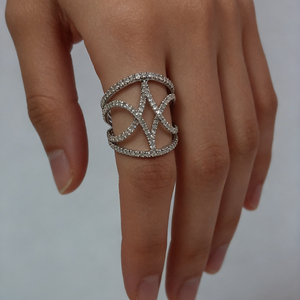 Bague de fiançailles et de mode personnalisée en or massif 10K/14K/18K, argentée, avec pierre de laboratoire CVD de qualité IGI VVS-VS, taille brillant classique, style cluster - Product Image 2