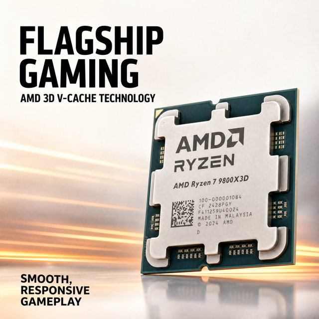 Bulk Wholesale AMD Ryzen 7 9800X3D AM5 Desktop CPU Zen5 8C16T 2nd Gen 3D V-Cache Gaming Processor Bulk in Stock
