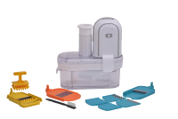 Mandoline Électrique Automatique Mains Libres pour Légumes, 7 en 1 Fonctions, Robot Culinaire Puissant 150W, Capacité 3L, Acier Inoxydable, Facile à Utiliser