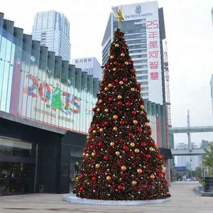 في الهواء الطلق حجم كبير 20ft أشجار عيد الميلاد المعدنية/led دوامة شجرة عيد الميلاد المورد