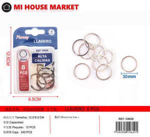 พวงกุญแจโลหะ 30 มม. 8 ชิ้น คุณภาพสูง - Product Image 3