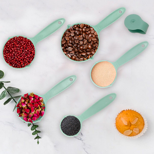 Juego de Utensilios de Cocina de 5 Piezas con Tazas Medidoras de Plástico Ecológicas de Nuevo Diseño, con Doble Abertura - Product Image 2