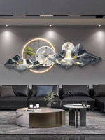Horloge murale décorative de luxe en porcelaine cristalline avec rétroéclairage LED, tableau mural pour salon