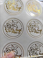 Etiquette de rouleau d'emballage de conteneur de fast-food en PVC personnalisé de 2 pouces recyclable et étanche avec impression de logo autocollant de boîte à lunch à emporter