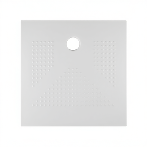Receveur de douche H3.6 carré en céramique blanc mat 90 x 90 cm avec trou de drainage pour salle de bain - Product Image 2