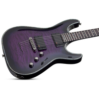 Guitare électrique personnalisée 24 Stoptail Burl Maple Top entièrement faite à la main Burl érable Maple Top Aqua Violet couleur