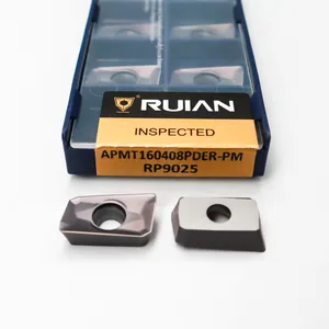 Tungsten karbür Insert CNC hızlı besleme ağır kesme karbür freze uçları APMT RPMT