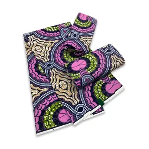 Tissu africain à imprimés de cire, vente en gros, 6 Yards, Design classique, 100% coton, pour femmes, couture de robe