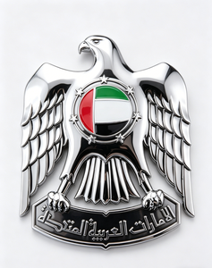 UAE Falcon Car <b>Badge</b> 3D Metal Emblem - Coat of Arms Auto Grille <b>Badge</b> with Screws & Nuts or 3M, Weatherproof for Car Exterior - Product Image 2
