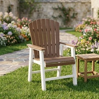 Chaise Adirondack moderne de qualité supérieure, en HDPE, imperméable, durable, pour l'extérieur, les parcs, les cours, les jardins, les écoles, garantie 5 ans