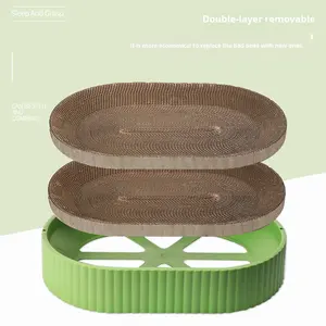 Rascador para Gatos Grande, Resistente al Desgaste, Antideslizante y Resistente a los Arañazos, <span class=keywords><strong>Protector</strong></span> de Sofá Minimalista, PP + Papel Corrugado - Product Image 5