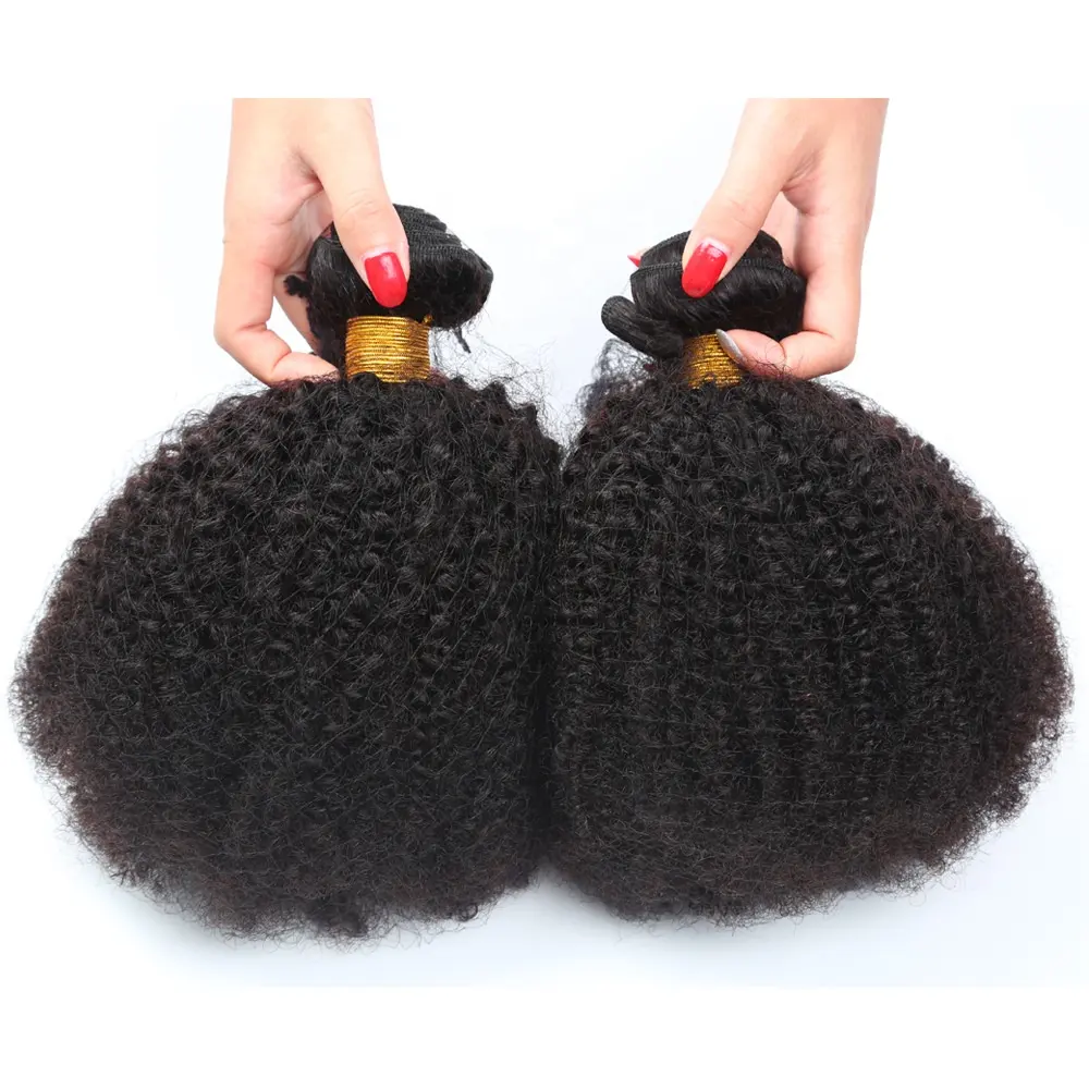 Afro Kinky Curly Bundles Mongolian Human Hair Bundles 100% Human Hair Weave Extensions 4a 4b 4c Virgin Hair