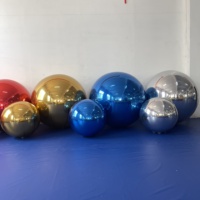 Ballon géant coloré réfléchissant en PVC arc-en-ciel, ballon gonflable doré bleu, boule miroir violette pour la décoration d'événements et de festivals