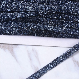 Materiale di design in vetro con strass di perline in pizzo tessuto Applique nastro avvolgente colletto da te bordato abiti ferro su 1cm - Product Image 2