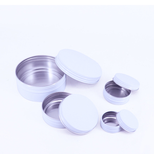 Vente en gros de boîtes en métal blanc de 15 ml/15 g (1/2 oz) pour <span class=keywords><strong>baume</strong></span> à lèvres <span class=keywords><strong>DIY</strong></span> avec bouchon à vis, boîte en aluminium - Product Image 4
