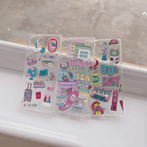 Nouvelle conception Étui de téléphone transparent souple en TPU motif carte d'embarquement billet d'avion étiquettes de voyage pour Samsung S26 Ultra S25 S24 - Product Image 2