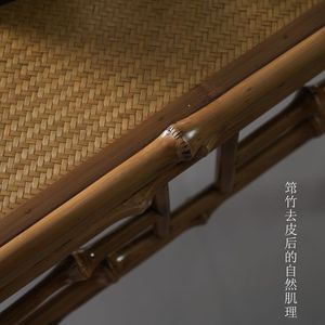 Bamboo Ming Style Small Square <b>Table</b> <b>Set</b> With Chair Durable Antique Design For <b>Dining</b> Room - Product Image 4